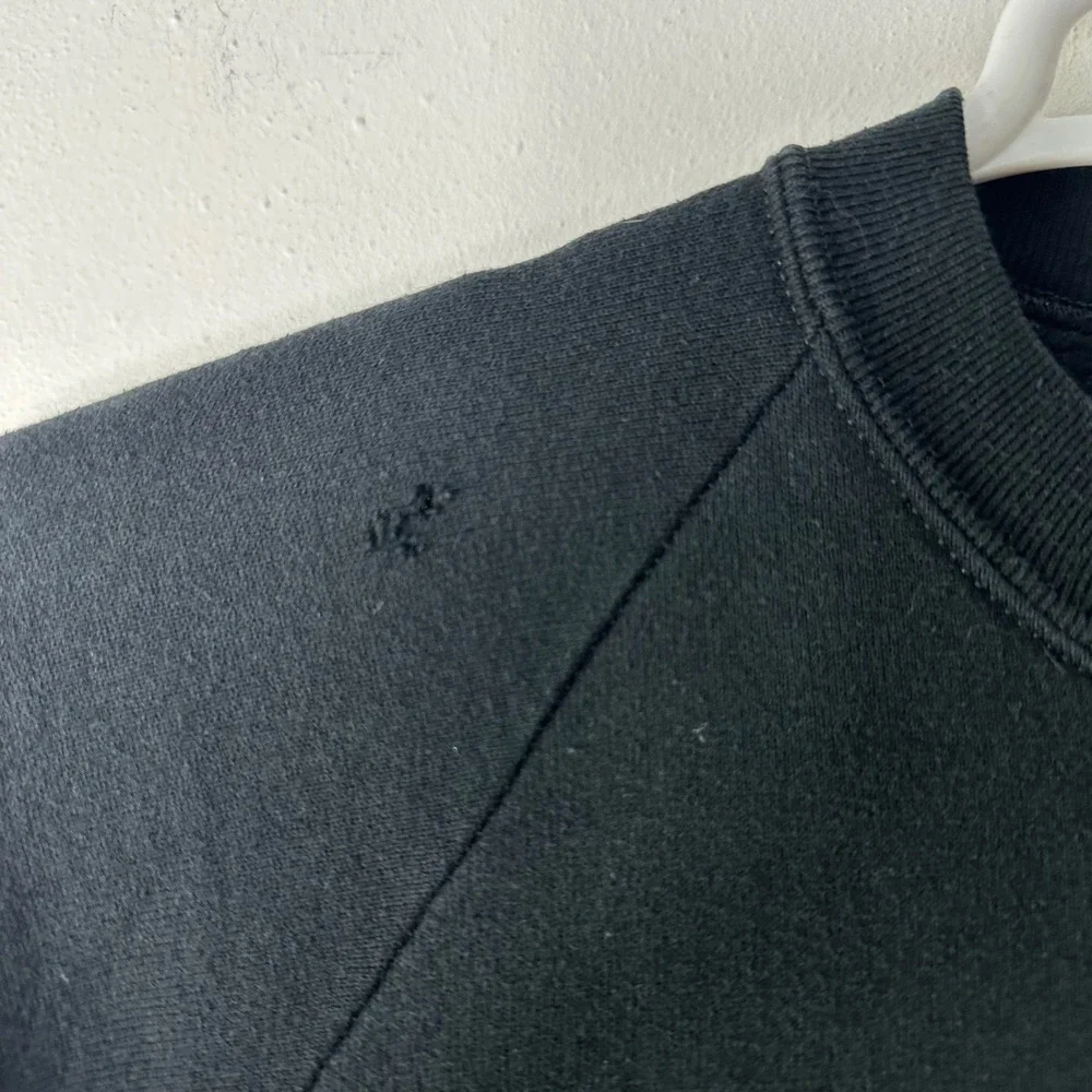 Vintage Cocker Spaniel Dog Sweatshirt Women Large Black White Graphic Distressed - Picture 6 of 10